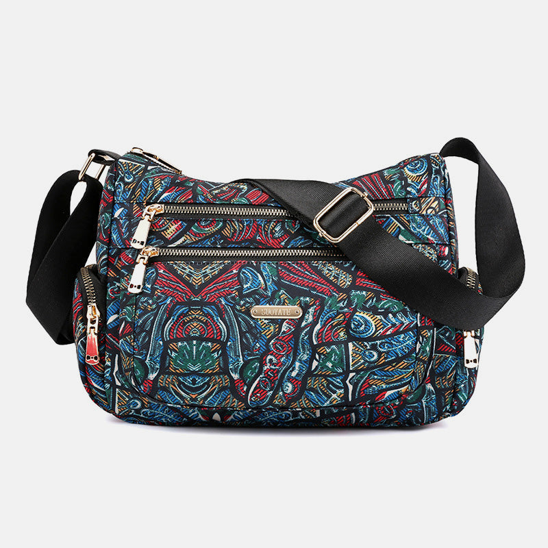 Lightweight Flower Printed Crossbody Bag
