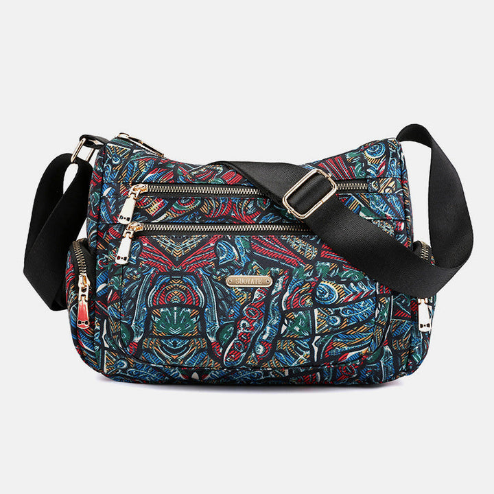 Lightweight Flower Printed Crossbody Bag