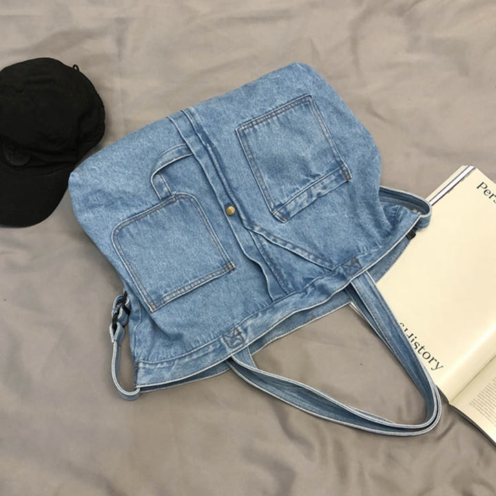 Denim Tote Bag For Women Large Capacity Crossbody Bag - image 11