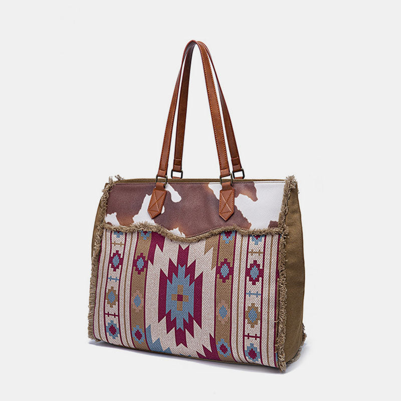 Women Tote Bags Large Capacity Multi Pocket Boho Shoulder Bag with Wallet