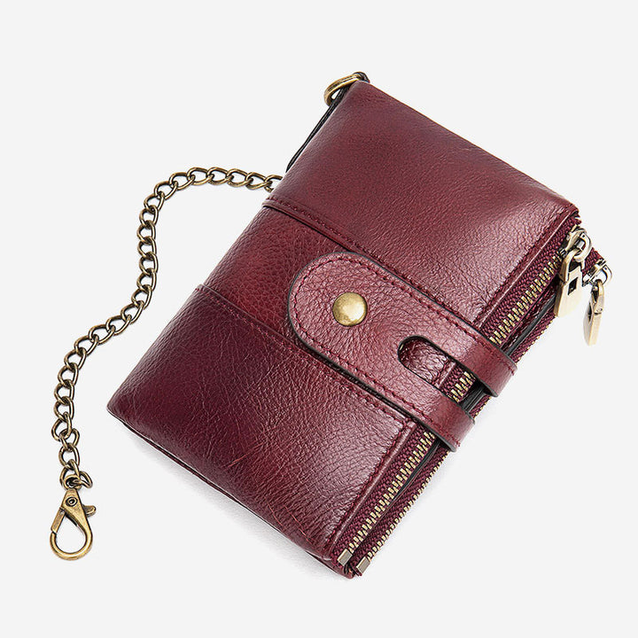 RFID Blocking Genuine Leather Wallet Card Holder