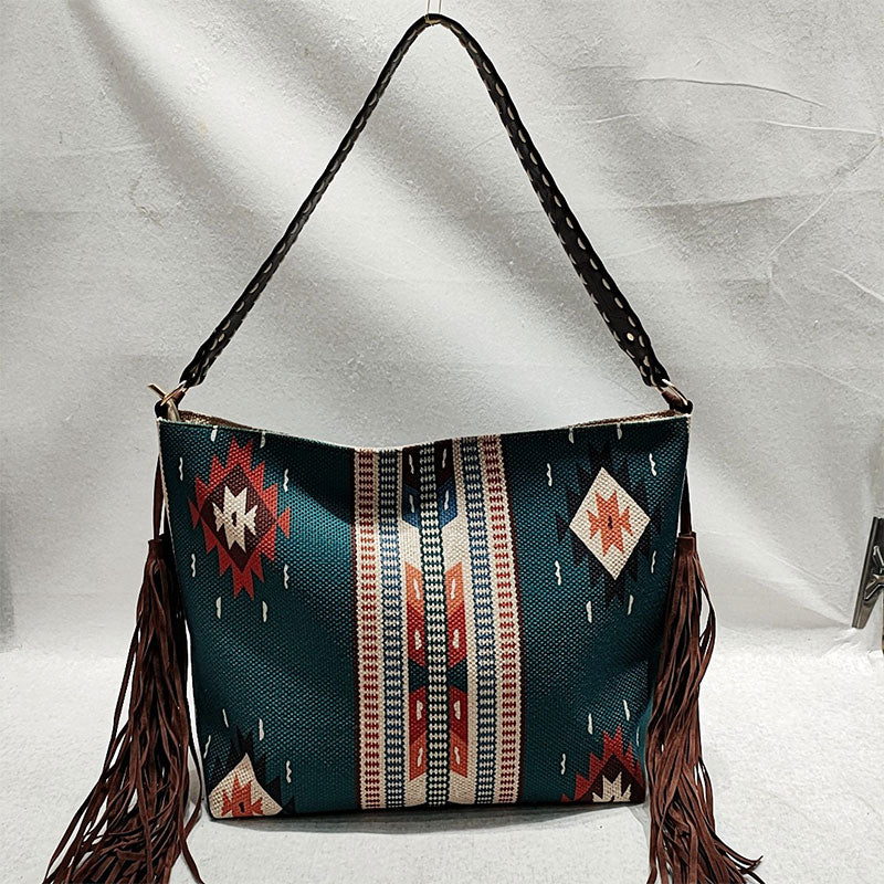 Women Tote Bag Fashion Bohemian Tassel Shoulder Bag Vintage Boho Handbags