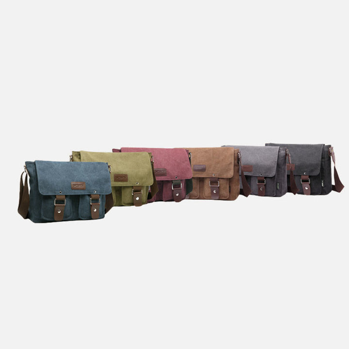 Messenger Bag for Men Large Capacity Casual Canvas Shoulder Bag