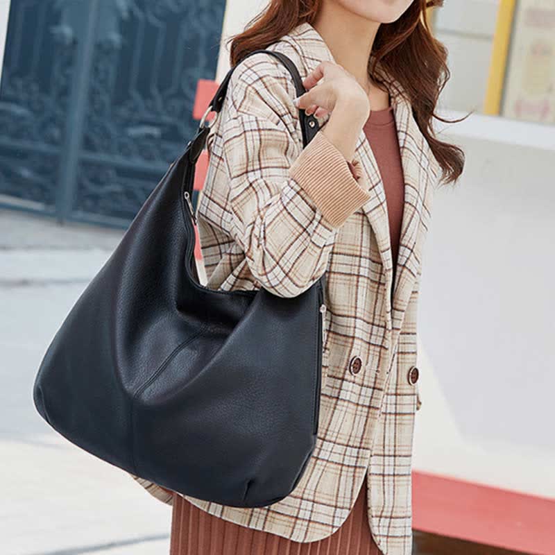 Large Soft Leather Hobo Bag Handbag Tote Everyday Purse for Women