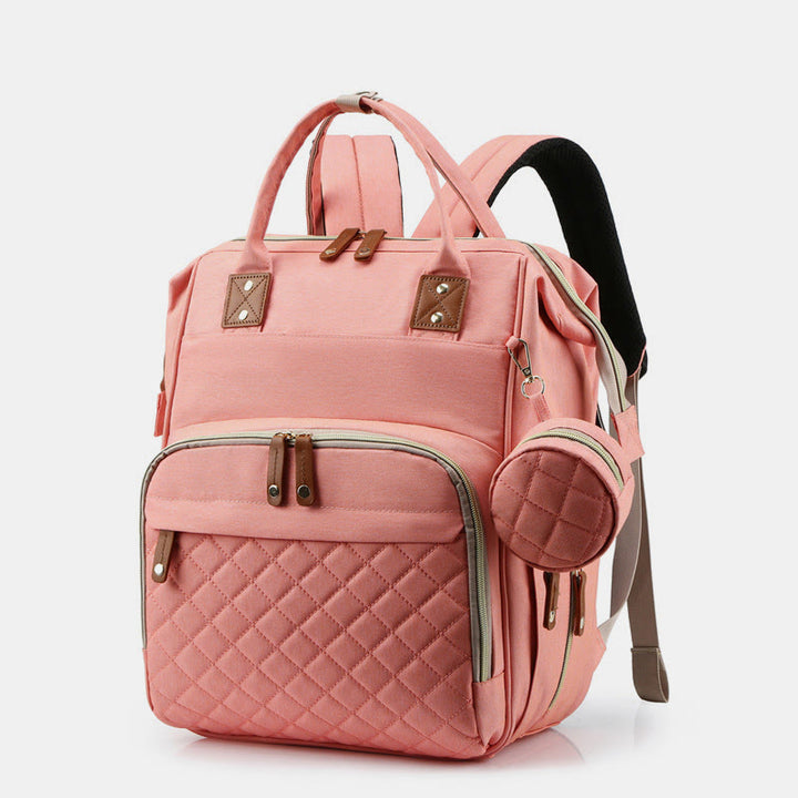 Multi Functional Mommy Bag With Crib Simple Waterproof Oxford Backpack