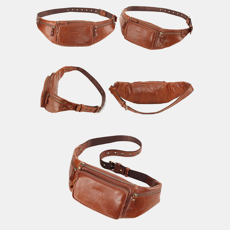 Vintage Multi-Carry Genuine Leather Sling Bag