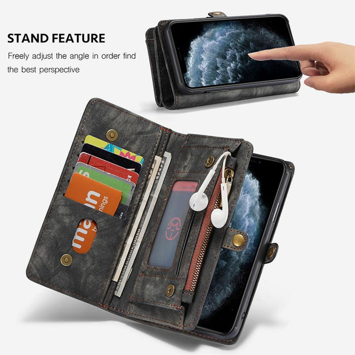 Retro Leather Wallet Phone Bag for iPhone & Samsung &Huawei with Multi-Slot
