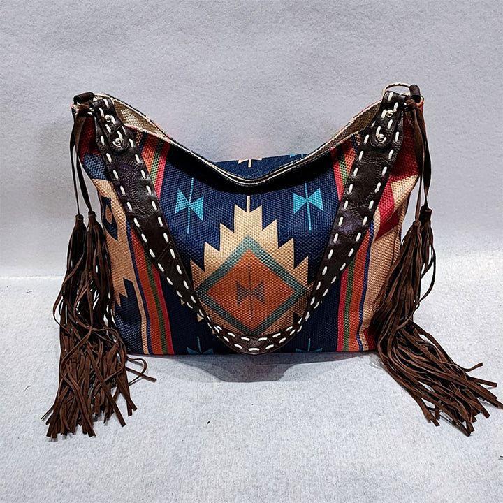 Women Tote Bag Fashion Bohemian Tassel Shoulder Bag Vintage Boho Handbags