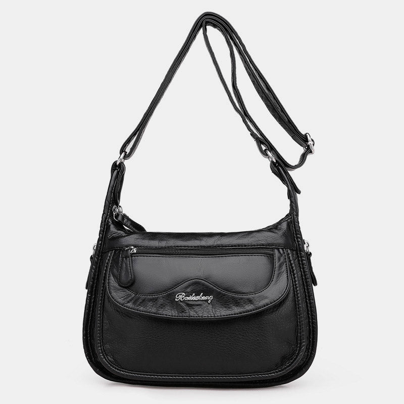 Casual Multi-Pocket Multifunctional Crossbody Bag - Black - image 9