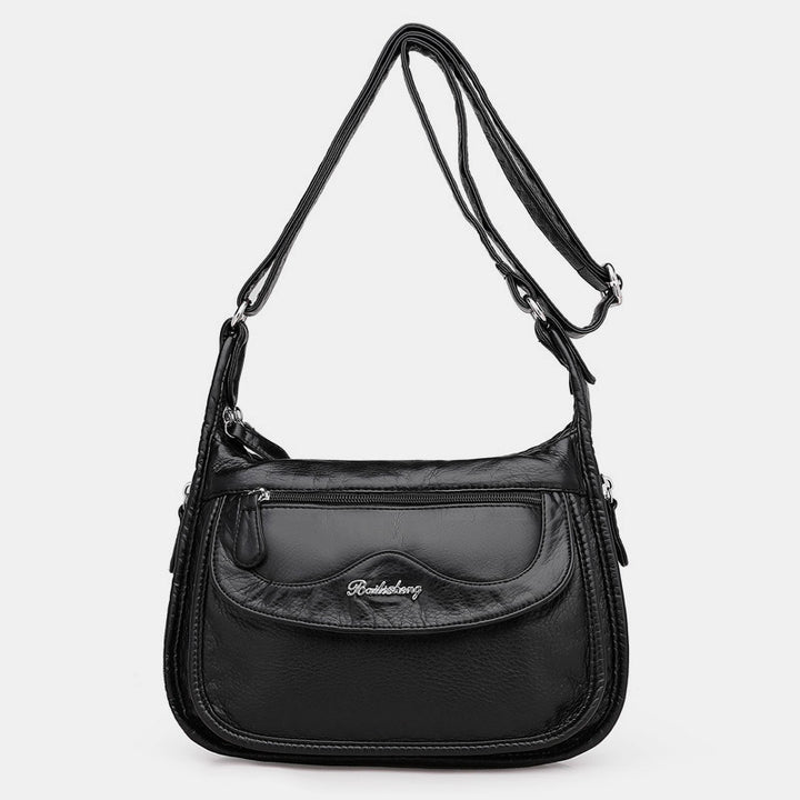 Casual Multi-Pocket Multifunctional Crossbody Bag - Black - image 9