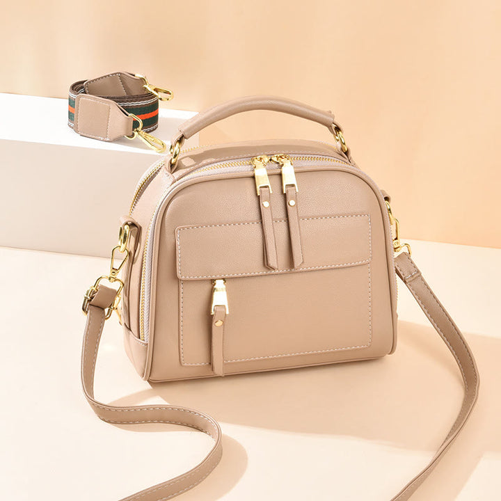 Vegan Leather Purse For Women Classic Top-Handle Bag