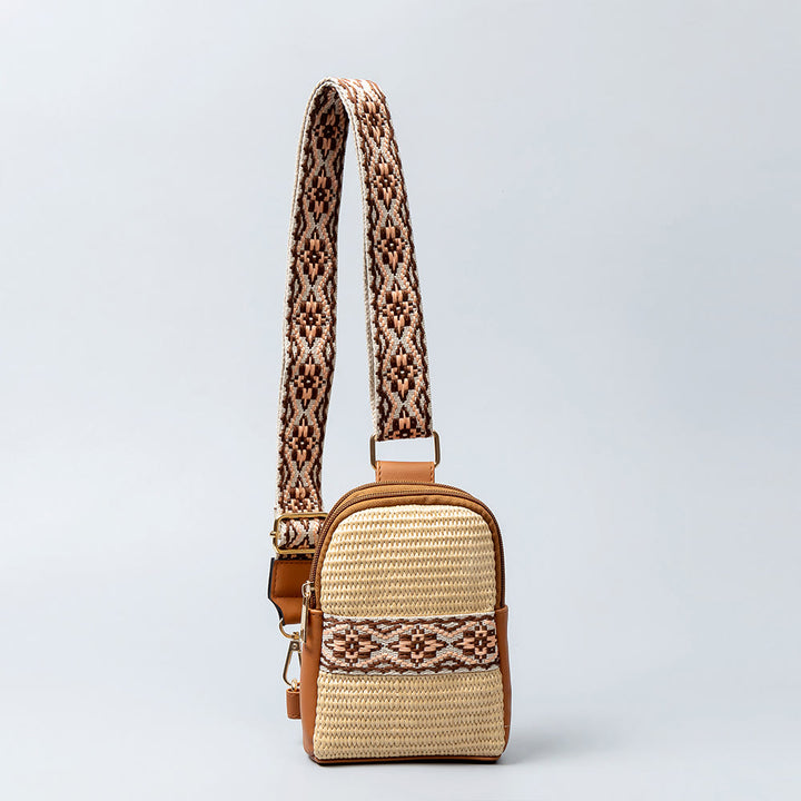 Small Sling Bag For Women Commutor Straw Crossbody Phone Bag