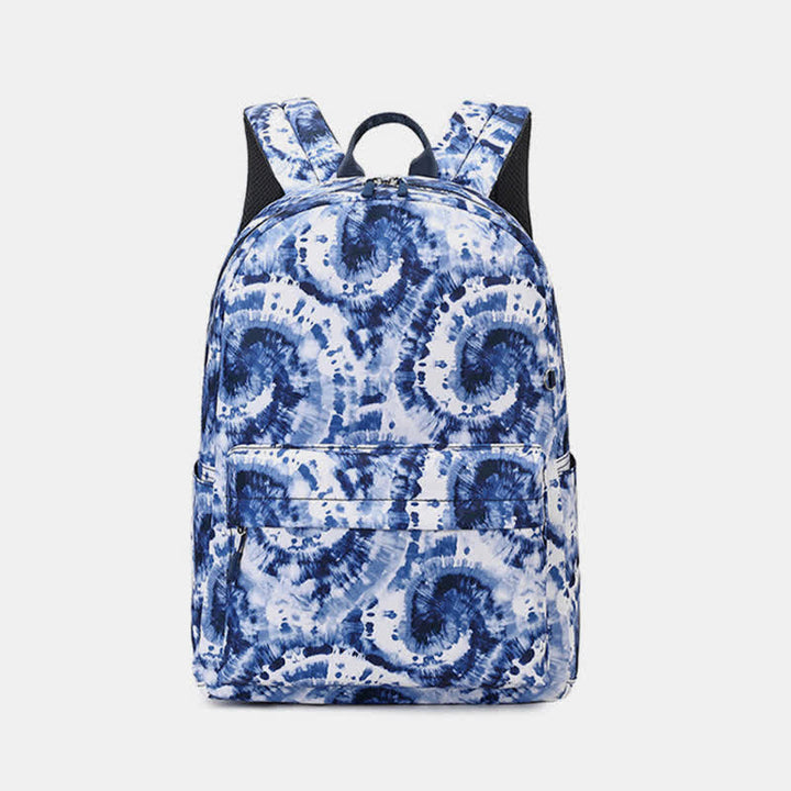 School Backpack Set 3 Pieces Tie-dye Girls Bookbags Lunch Bag Pencil Case