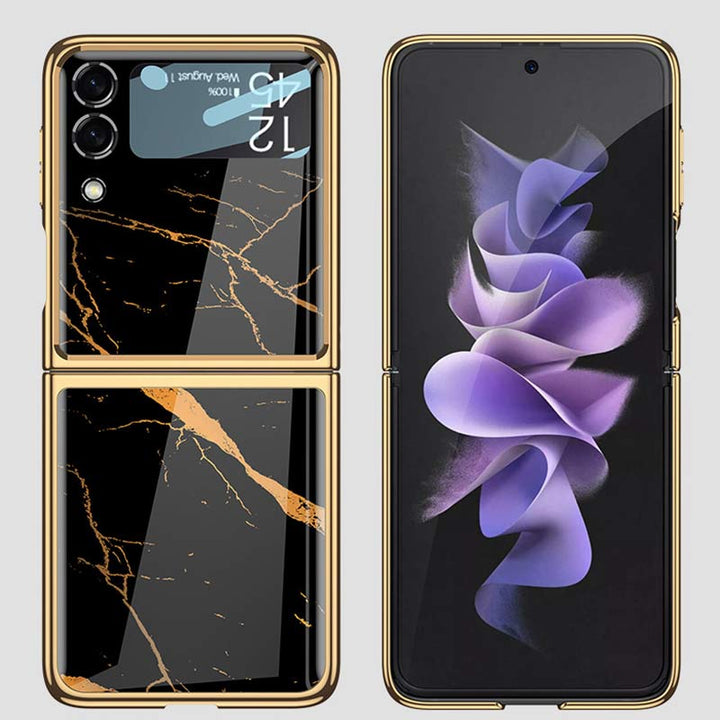 Samsung Galaxy Z Flip 3 Case Floral Premium Thin Transparent Hard PC Phone Cover