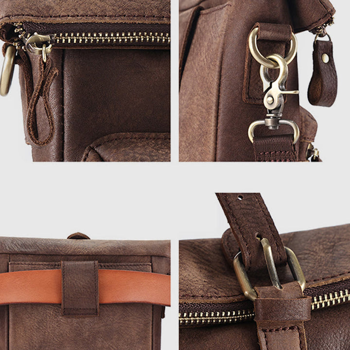 Waist Bag For Men Multifunctional Outdoor Sports Wear Belt Leather Bag