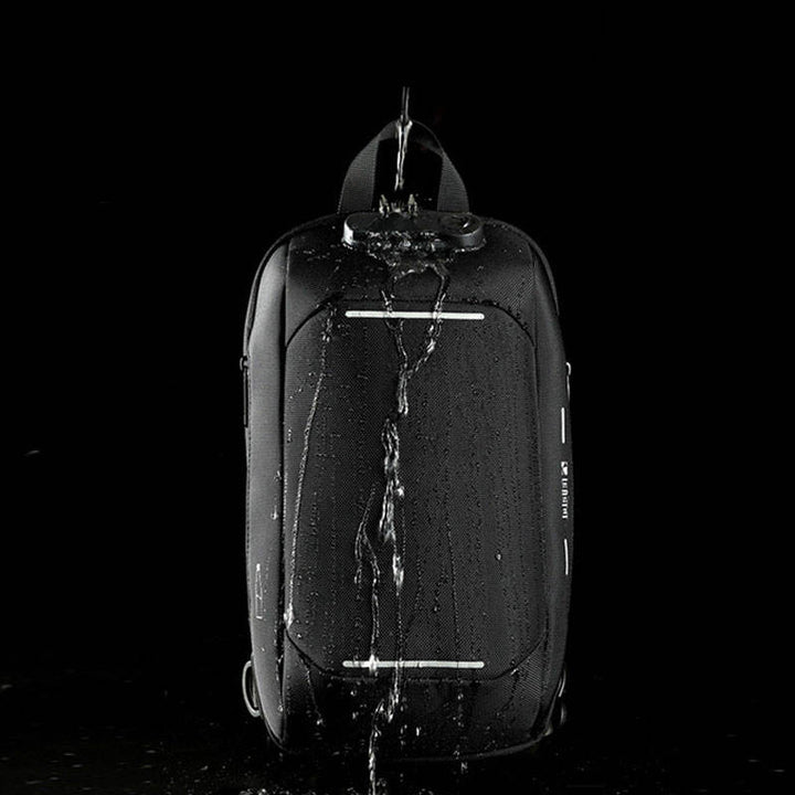Anti-theft Waterproof Chest Bag Sling Bag With USB Charging Port
