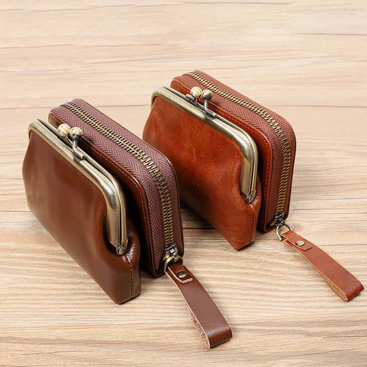 Retro Card Case Coin Purse Wallet Mini Handbag Zipper for Women - image 10