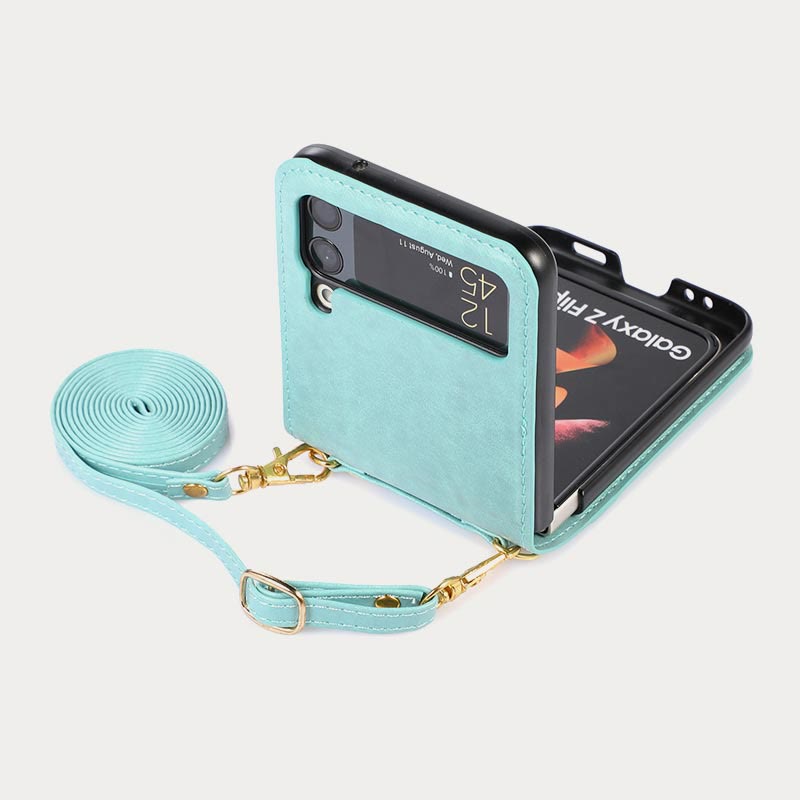 Phone Case For Z Flip Series Folded Protective Crossbody Case