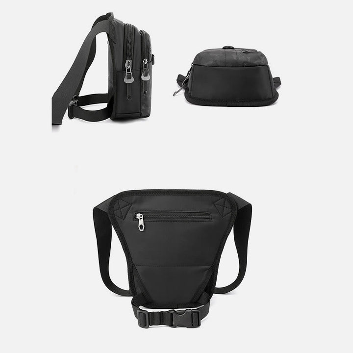 Outdoor Sports Purse For Men Durable Oxford Crossbody Leg Bag