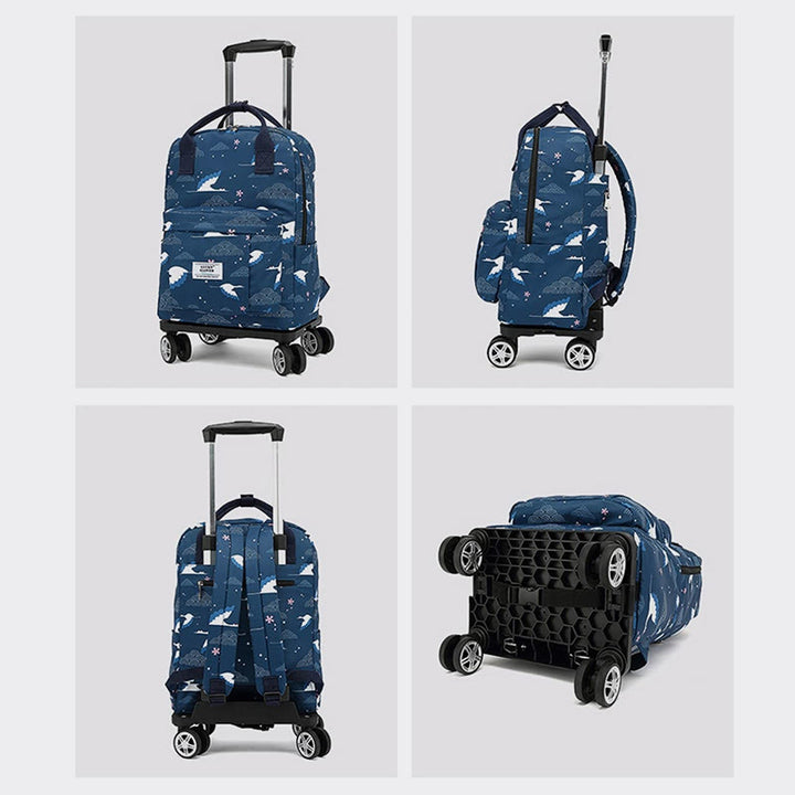 Tote Bag For Travel Waterproof Pull Rod Bag Folding Backpack
