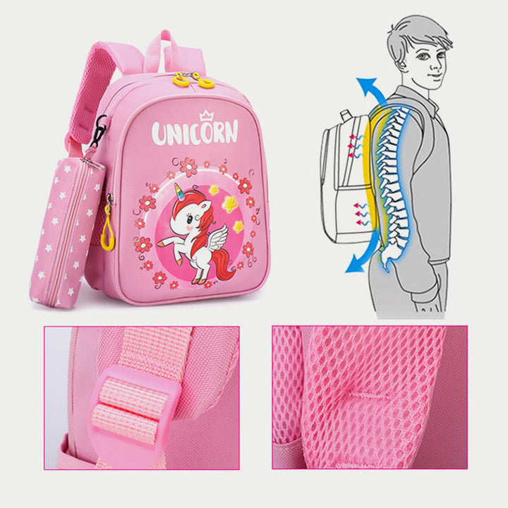 Backpack For Kids Cartoon Printing Cute Unicorn Kindergarten Schoolbag