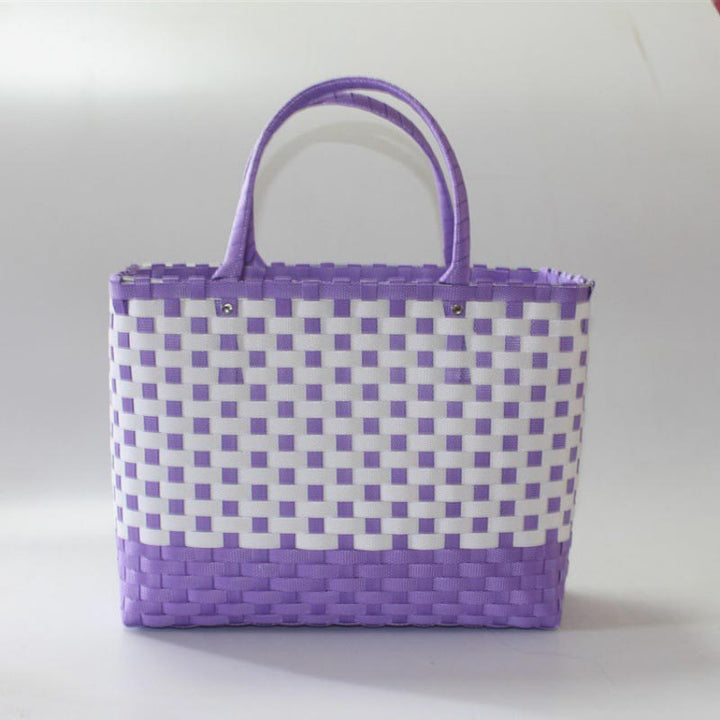Large Capacity Weave Tote Bag Water&Tear-Resist Storage Handbags Beach Bag