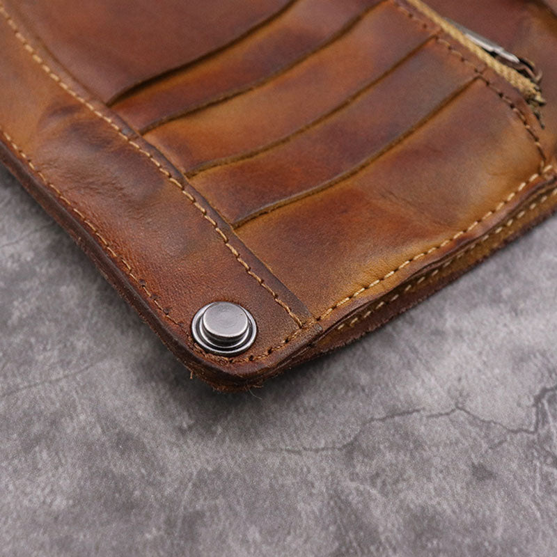 Retro Vertical Multi-slot Handmade Wallet Card Case - image 5