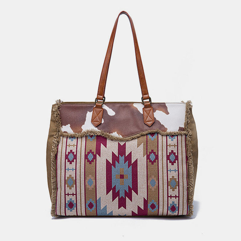 Women Tote Bags Large Capacity Multi Pocket Boho Shoulder Bag with Wallet