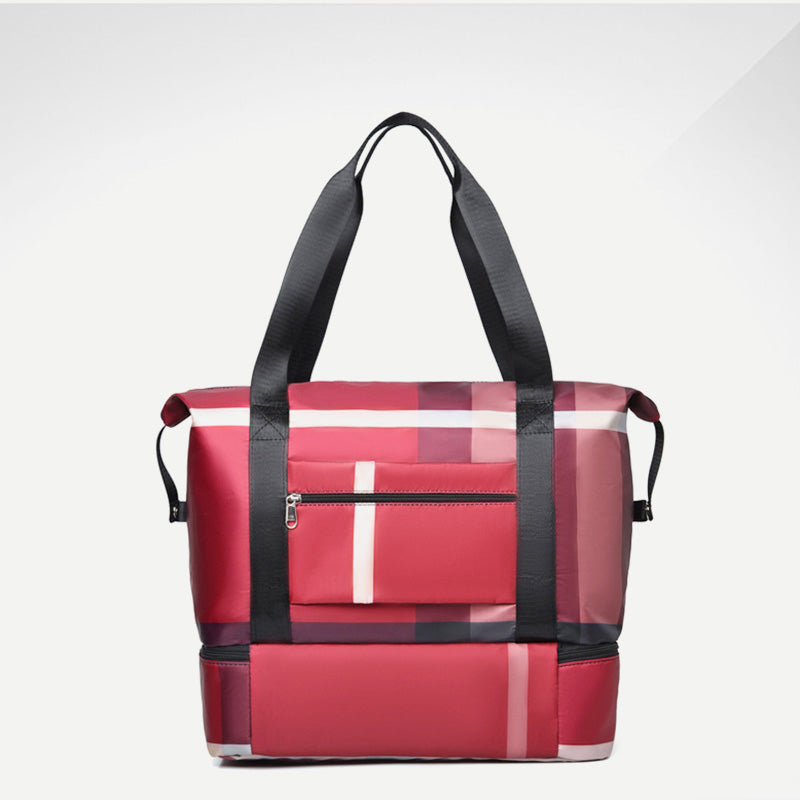 Travel Duffel Bag Sports Gym Shoulder Overnight Bag with Shoes Compartment