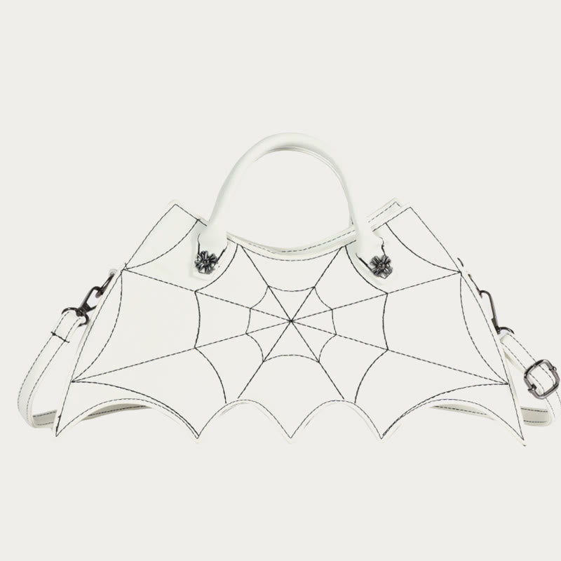 Crossbody Bag For Halloween Outfit Creative Bat Pattern Leather Bag