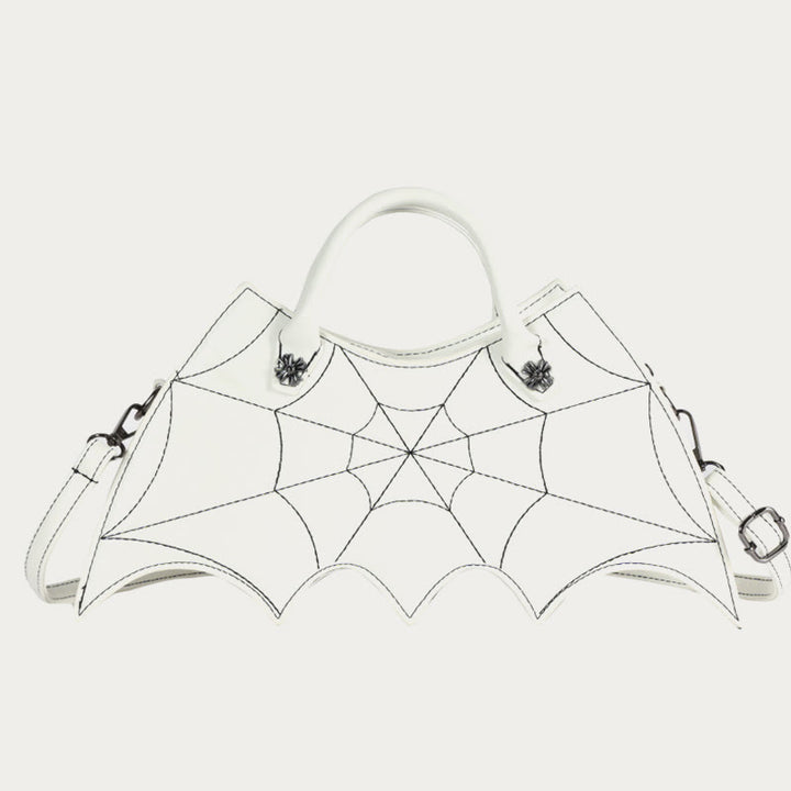 Crossbody Bag For Halloween Outfit Creative Bat Pattern Leather Bag