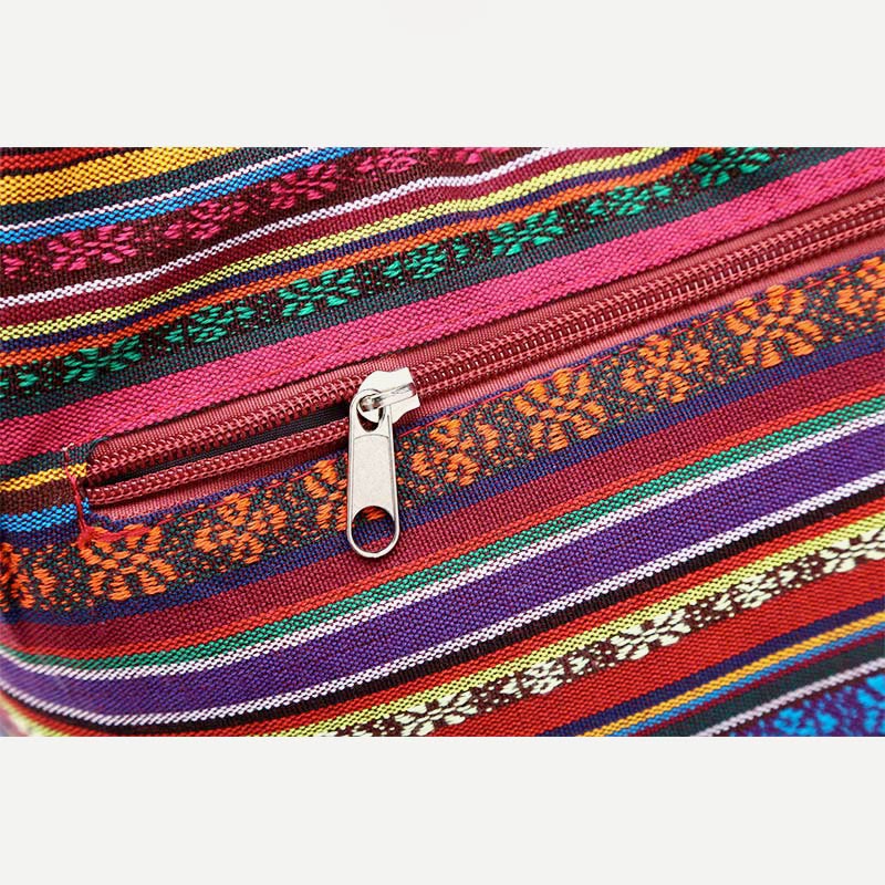 Shoulder Bag for Women Printing Flower Linen Folk-Custom Crossbody Bag
