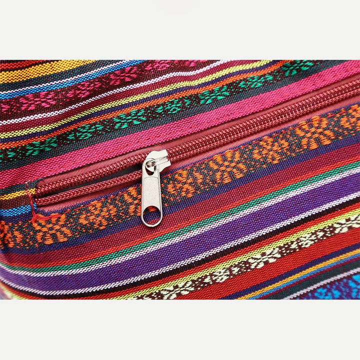 Shoulder Bag for Women Printing Flower Linen Folk-Custom Crossbody Bag