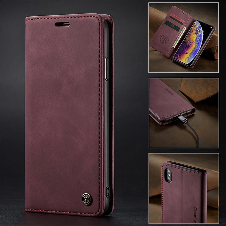 Leather Phone Case Phone Bag for iPhone Samsung with Card Holder Banknote Pocket