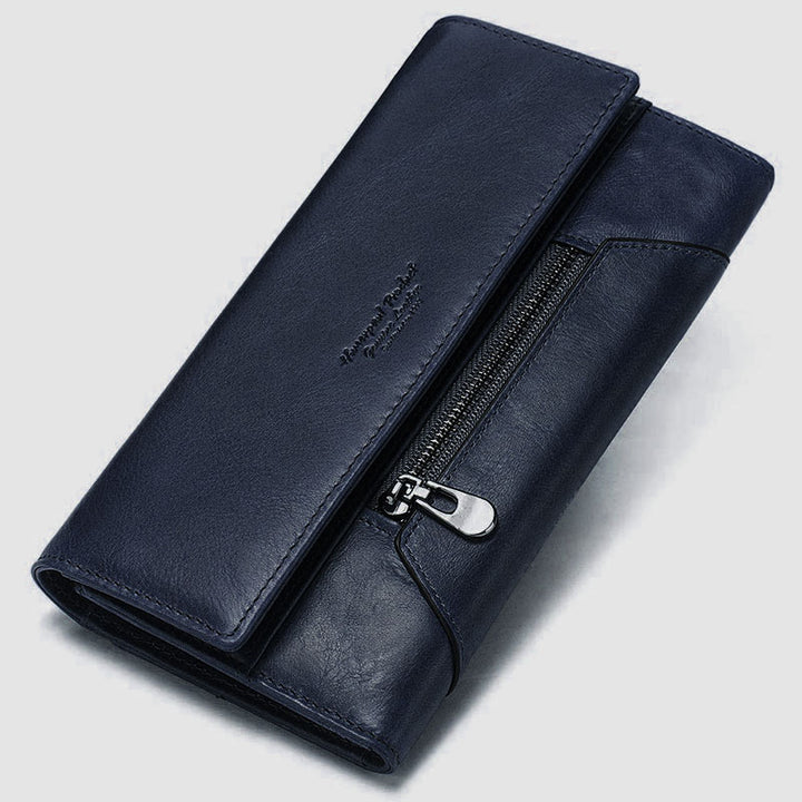 RFID Anti-Theft Multi-Card Genuine Leather Wallet