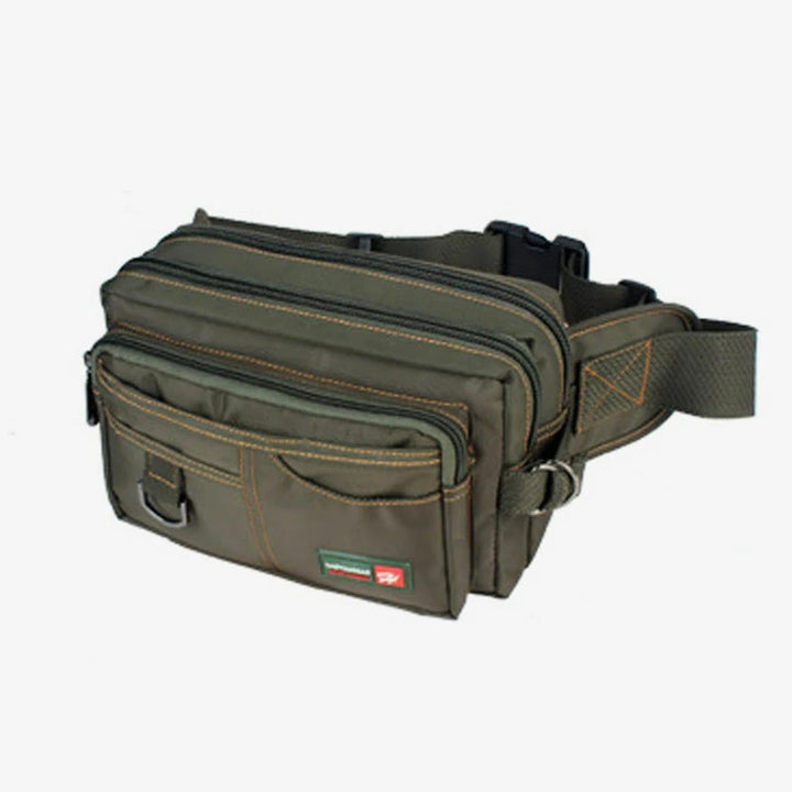 Mens Waterproof Waist Pack Outdoor Multifunctional Large Canvas Bag
