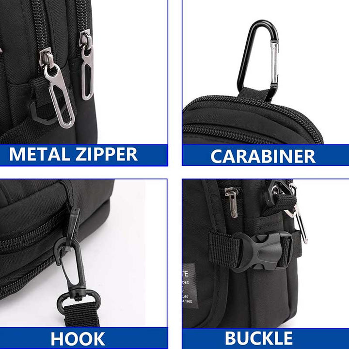 Waterproof Multifunction Solid Crossbody Bag