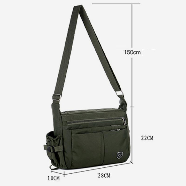 Lightweight Multi-Pocket Nylon Crossbody Bag Men's Casual Messenger Bag