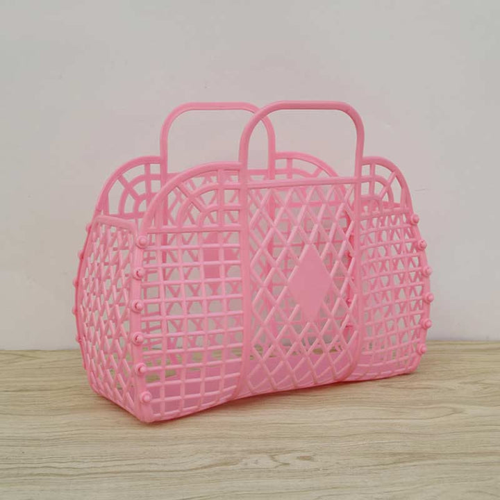 Handbag for Bathroom Rhomboid Flexible Organizing Storage Collapsible Bath Basket