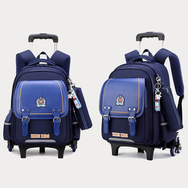 School Backpack For Kids Durable Waterproof Oxford Rolling School Bag
