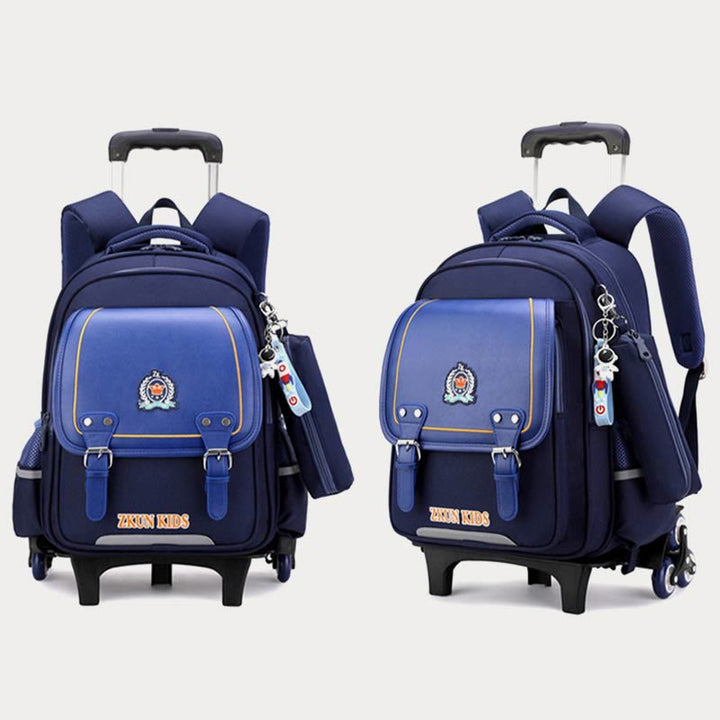 School Backpack For Kids Durable Waterproof Oxford Rolling School Bag
