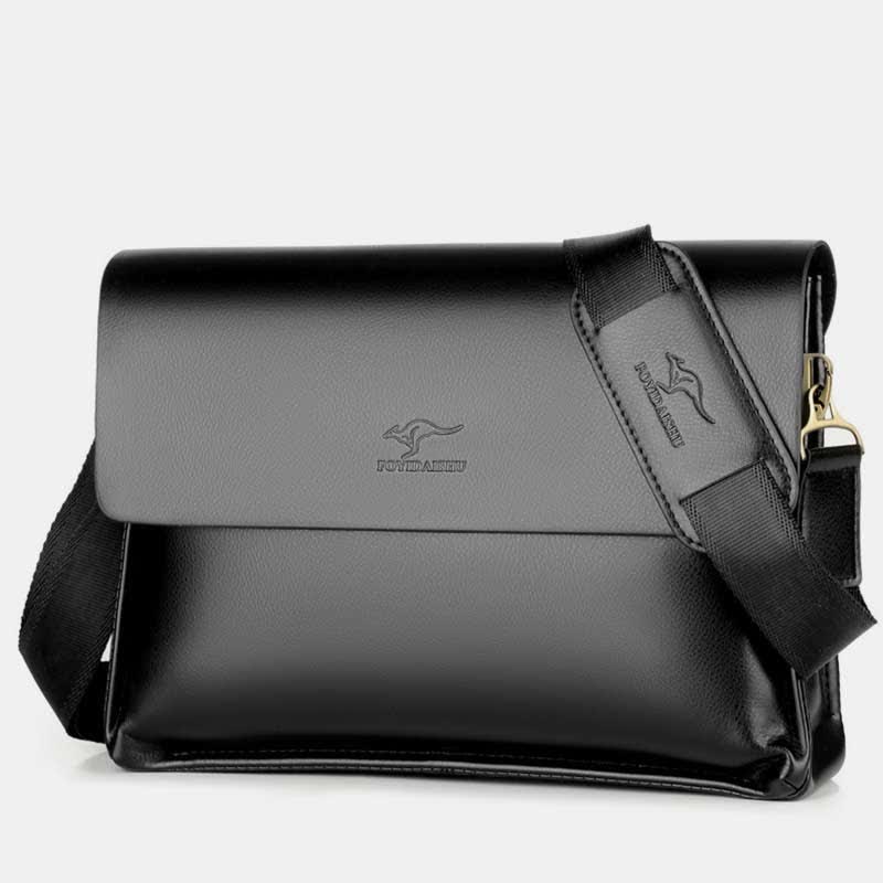 Men's Leather Crossbody Bag Messenger Bag Travel Work Business Satchel