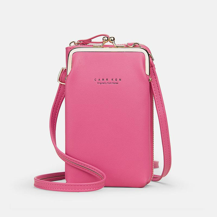 Multifunctional Large Capacity Kiss-Lock Phone Bag