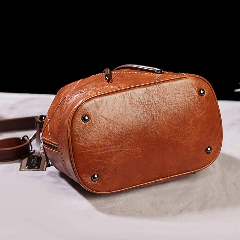 Womens Drawstring Bucket Hobo Handbag Crossbody Shoulder Bag with 2 Detachable Straps
