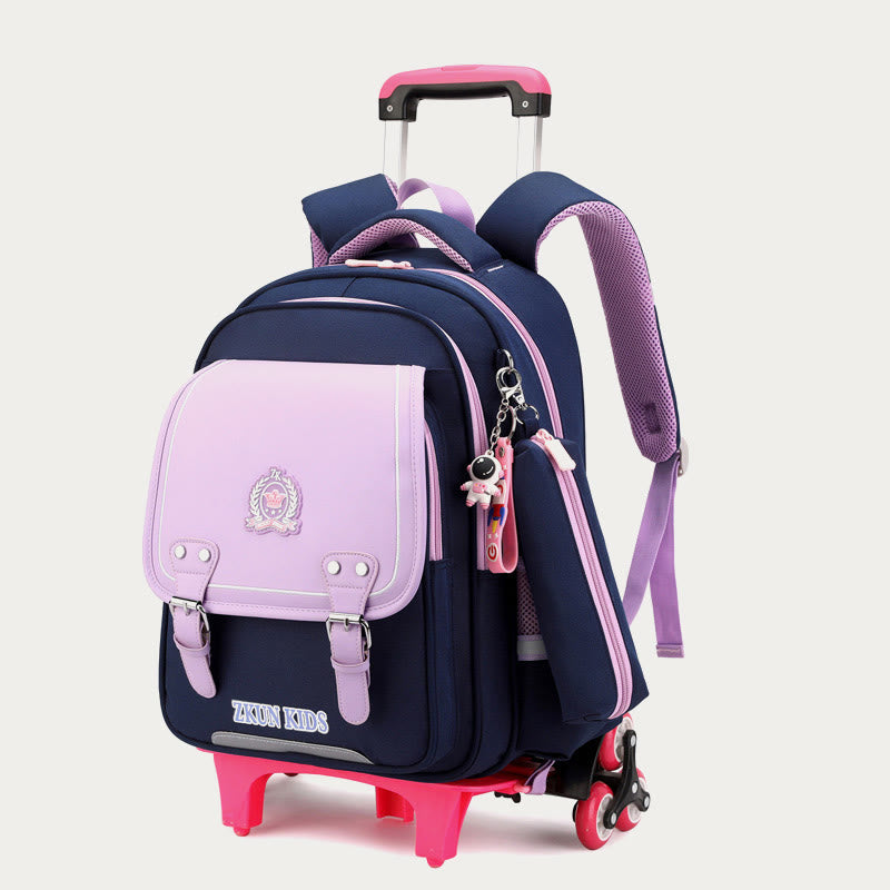 School Backpack For Kids Durable Waterproof Oxford Rolling School Bag