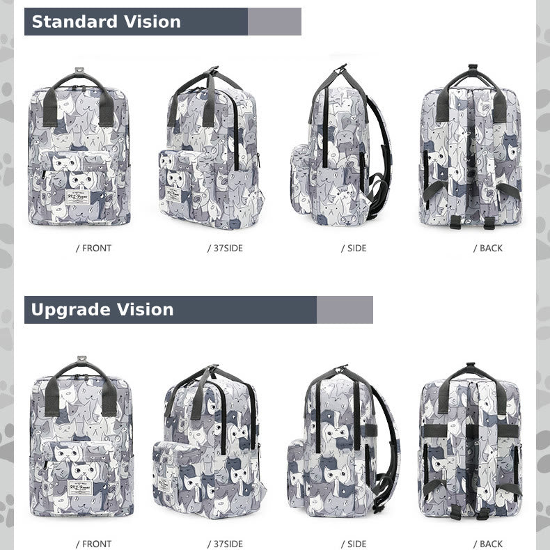 Multicolor Printed Laptop Backpack15.6 Inch College School Bookbag Travel Daypack