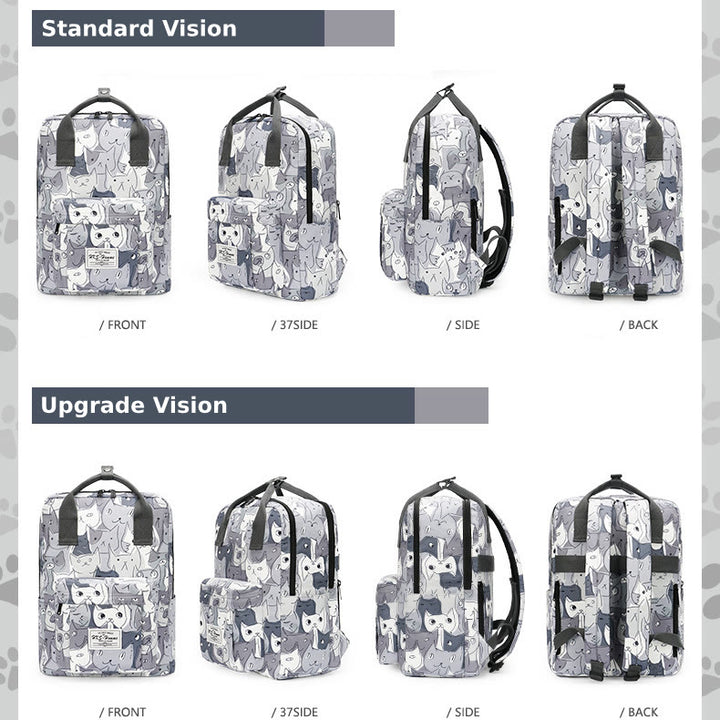 Multicolor Printed Laptop Backpack15.6 Inch College School Bookbag Travel Daypack