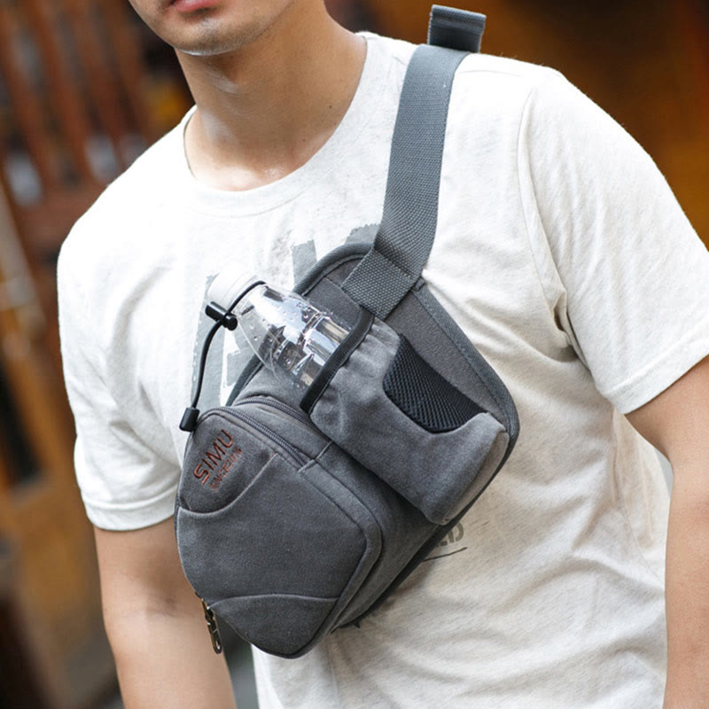 Small Waist Bag for Men Outdoor Riding Canvas Sports Bag