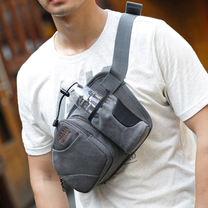 Small Waist Bag for Men Outdoor Riding Canvas Sports Bag