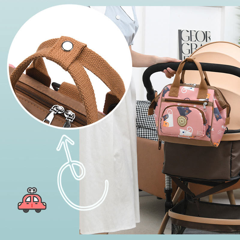Functional Waterproof Crossbody Bag Convertible Mini Backpack Mommy Bag